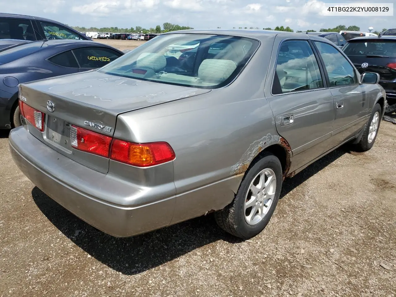 2000 Toyota Camry Ce VIN: 4T1BG22K2YU008129 Lot: 62219585