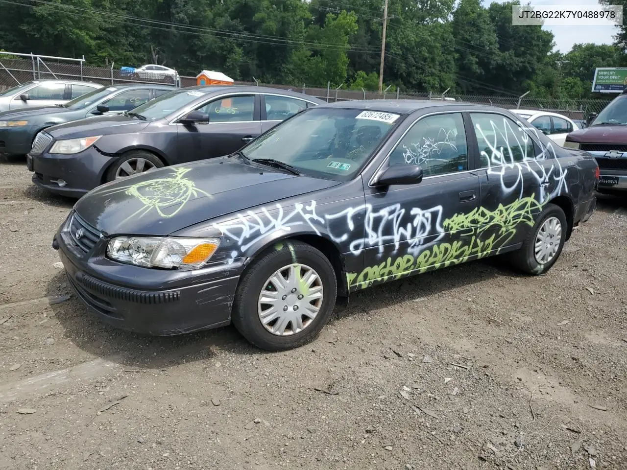 2000 Toyota Camry Ce VIN: JT2BG22K7Y0488978 Lot: 62672485