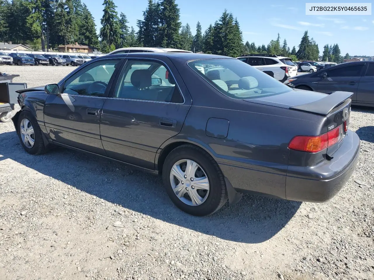 2000 Toyota Camry Ce VIN: JT2BG22K5Y0465635 Lot: 63313705