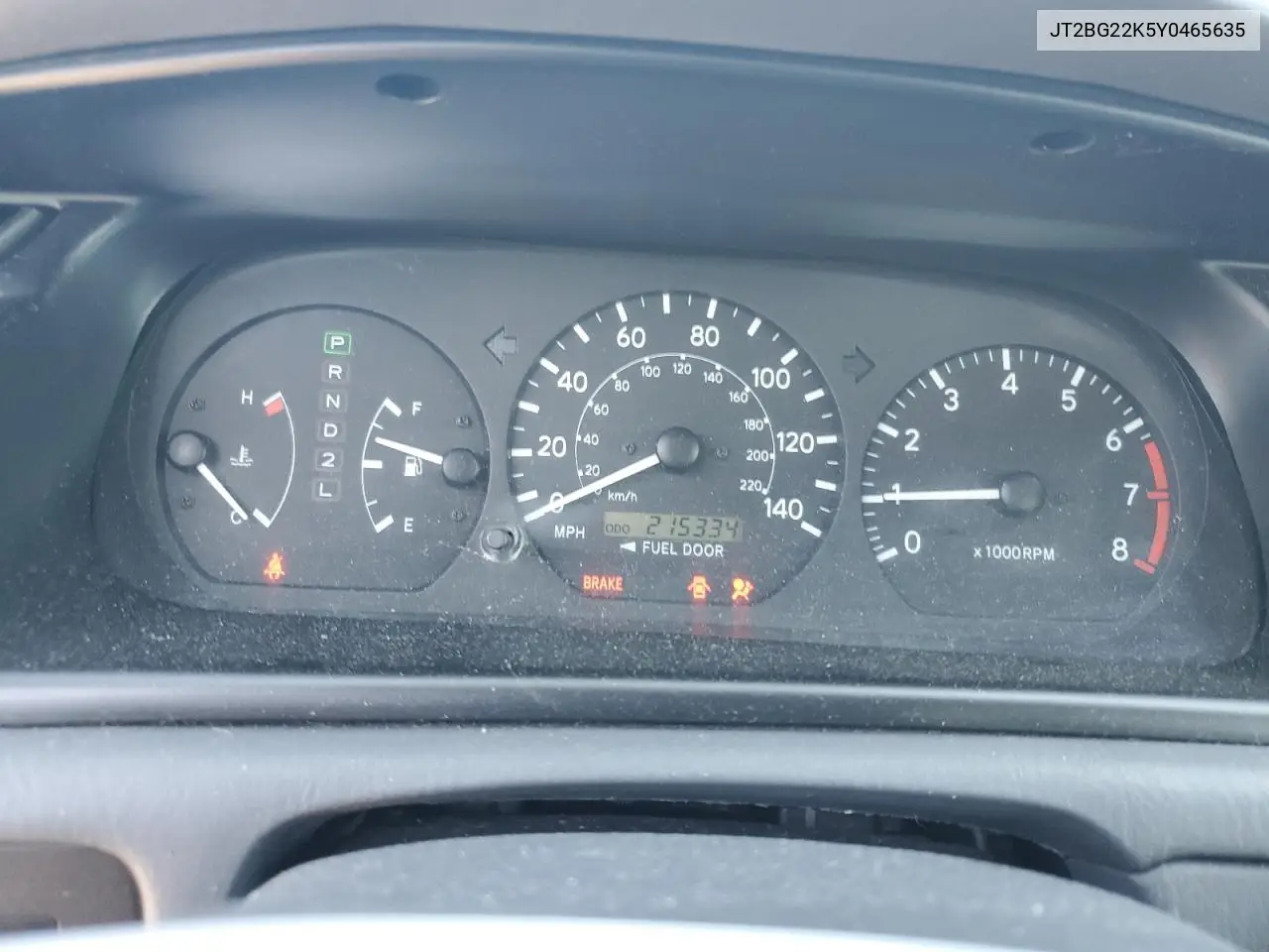 2000 Toyota Camry Ce VIN: JT2BG22K5Y0465635 Lot: 63313705
