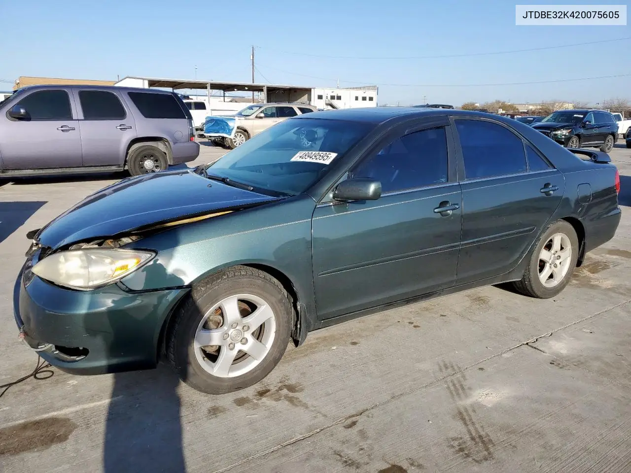 2002 Toyota Camry Le VIN: JTDBE32K420075605 Lot: 48949595