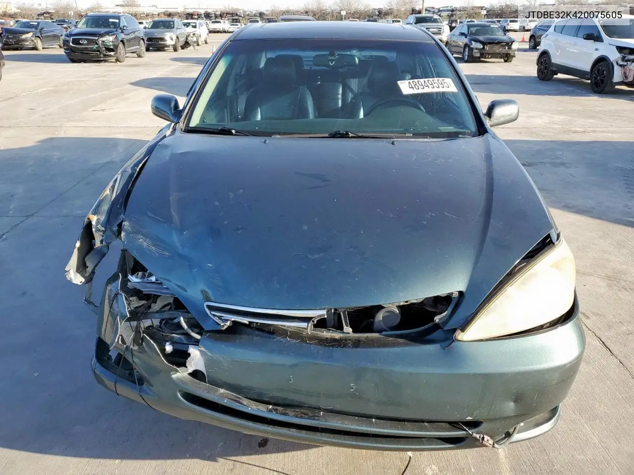2002 Toyota Camry Le VIN: JTDBE32K420075605 Lot: 48949595