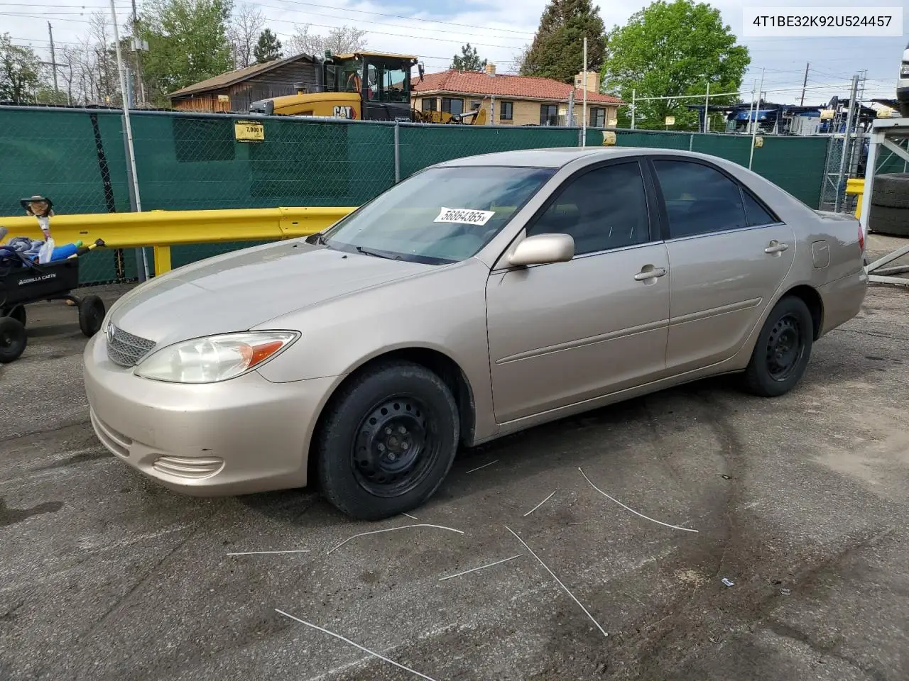 2002 Toyota Camry Le VIN: 4T1BE32K92U524457 Lot: 56864365
