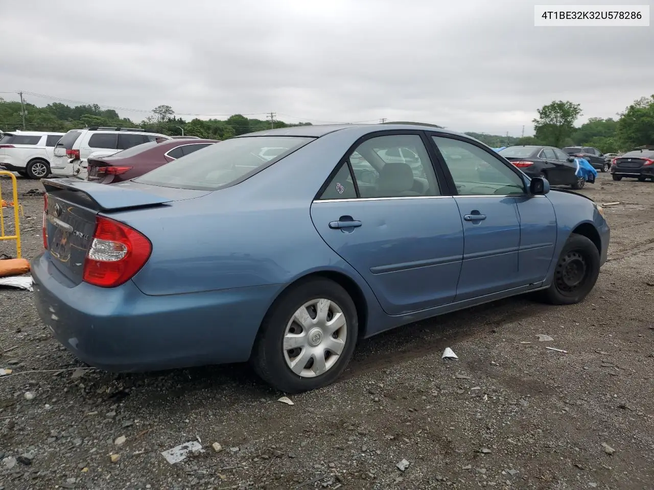 2002 Toyota Camry Le VIN: 4T1BE32K32U578286 Lot: 57104045