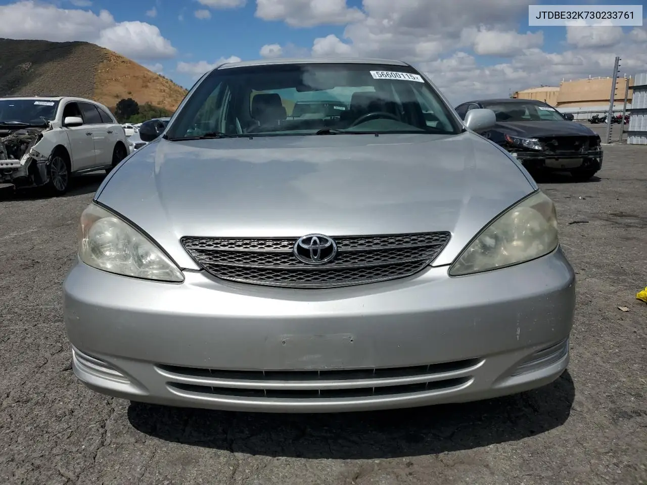 2003 Toyota Camry Le VIN: JTDBE32K730233761 Lot: 56600115