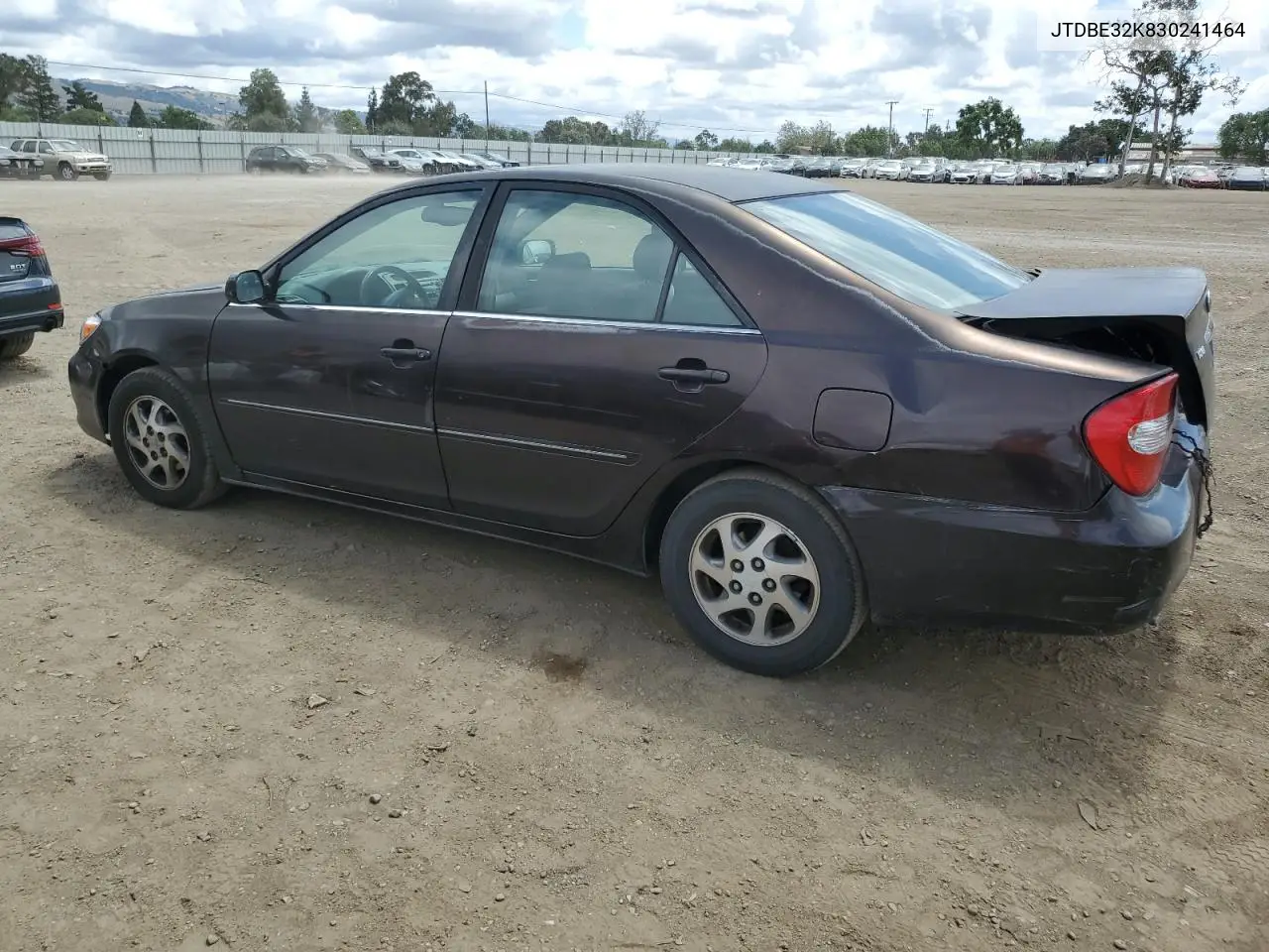 2003 Toyota Camry Le VIN: JTDBE32K830241464 Lot: 56765425