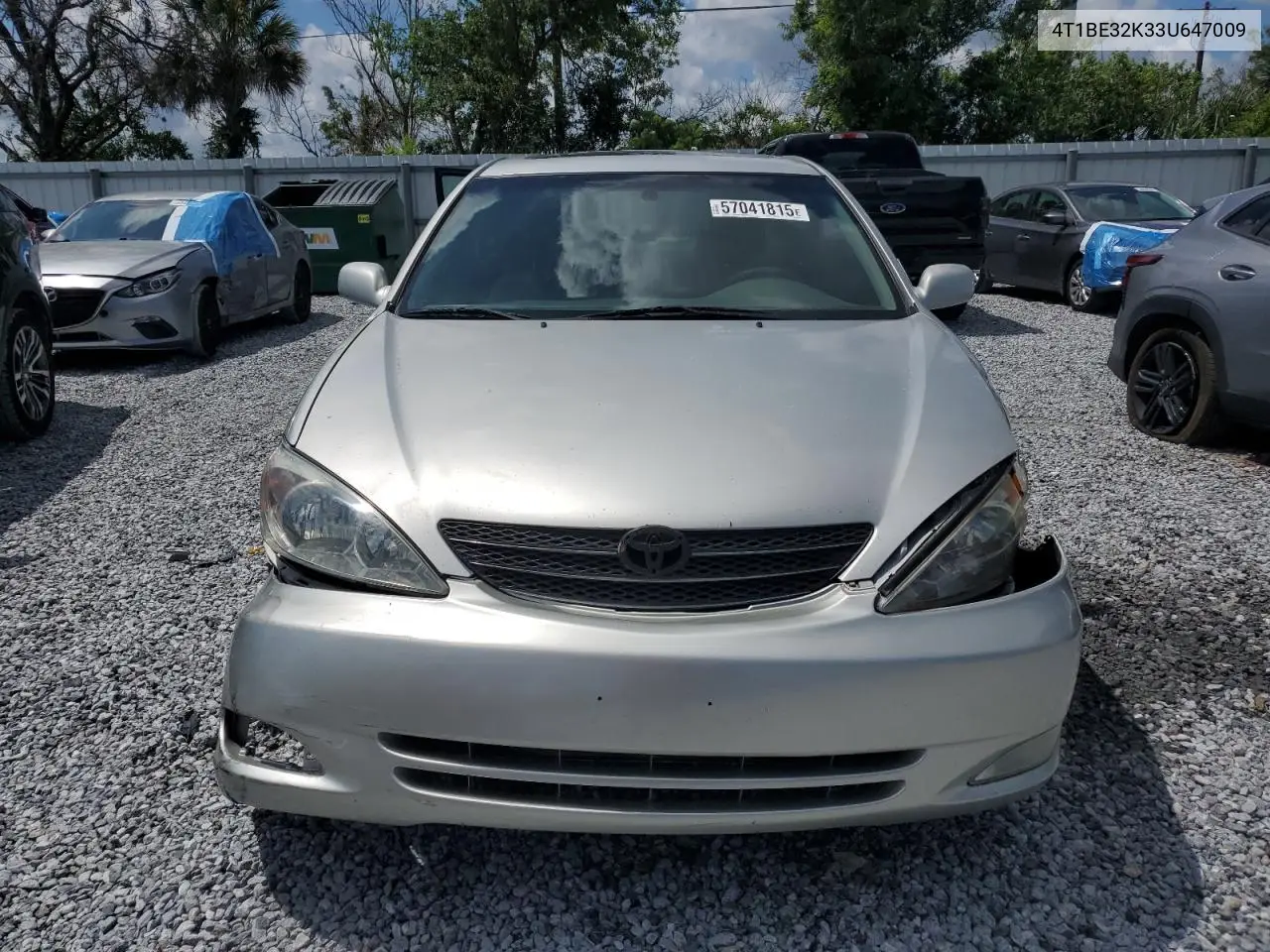 2003 Toyota Camry Le VIN: 4T1BE32K33U647009 Lot: 57041815