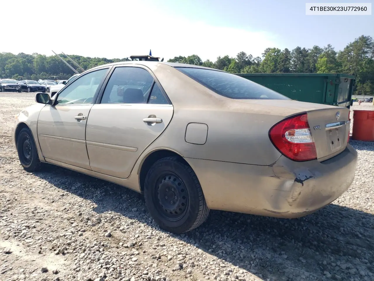 2003 Toyota Camry Le VIN: 4T1BE30K23U772960 Lot: 57078995