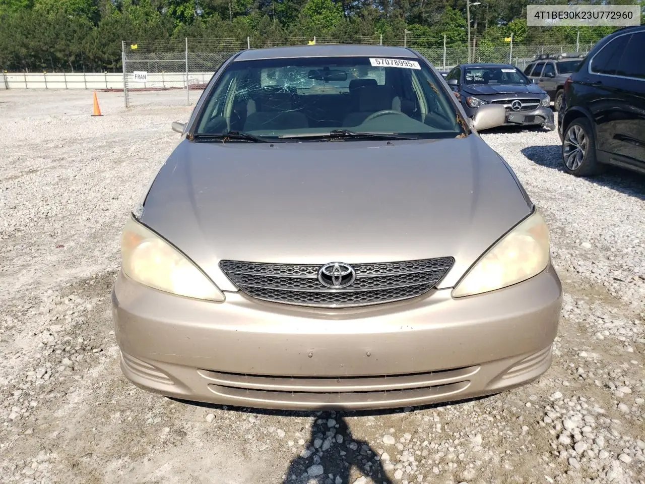 2003 Toyota Camry Le VIN: 4T1BE30K23U772960 Lot: 57078995
