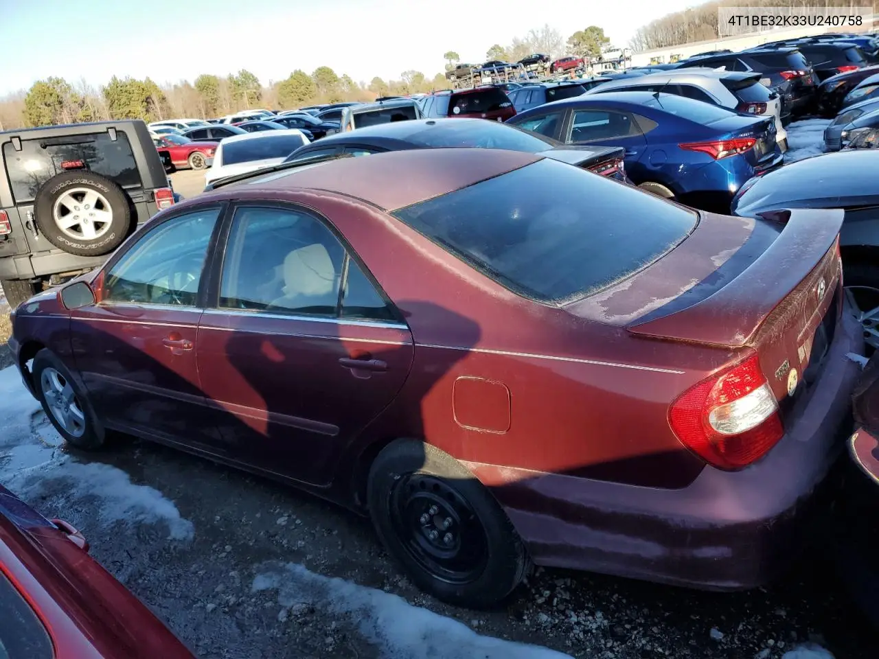 2003 Toyota Camry Le VIN: 4T1BE32K33U240758 Lot: 57080135