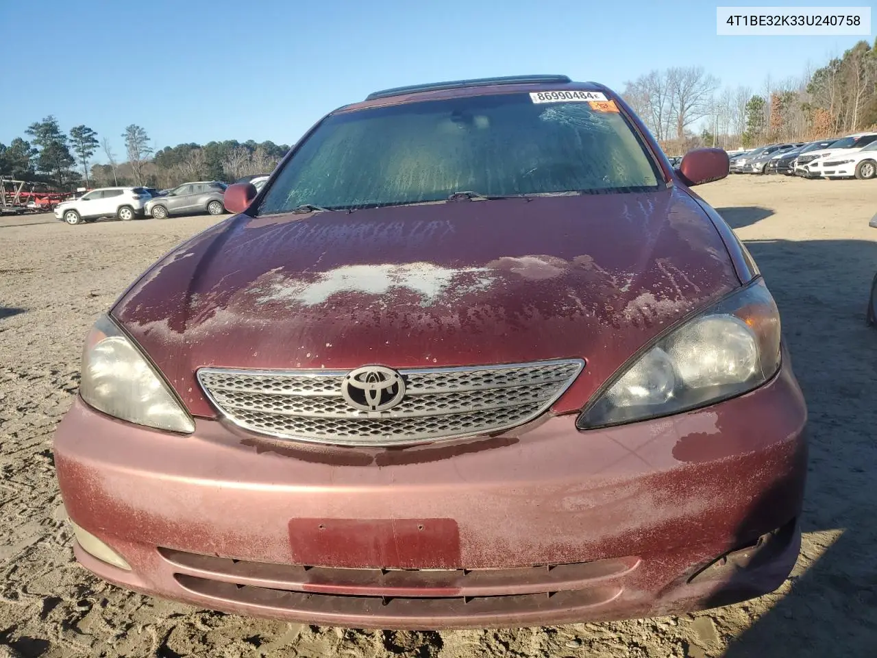 2003 Toyota Camry Le VIN: 4T1BE32K33U240758 Lot: 57080135