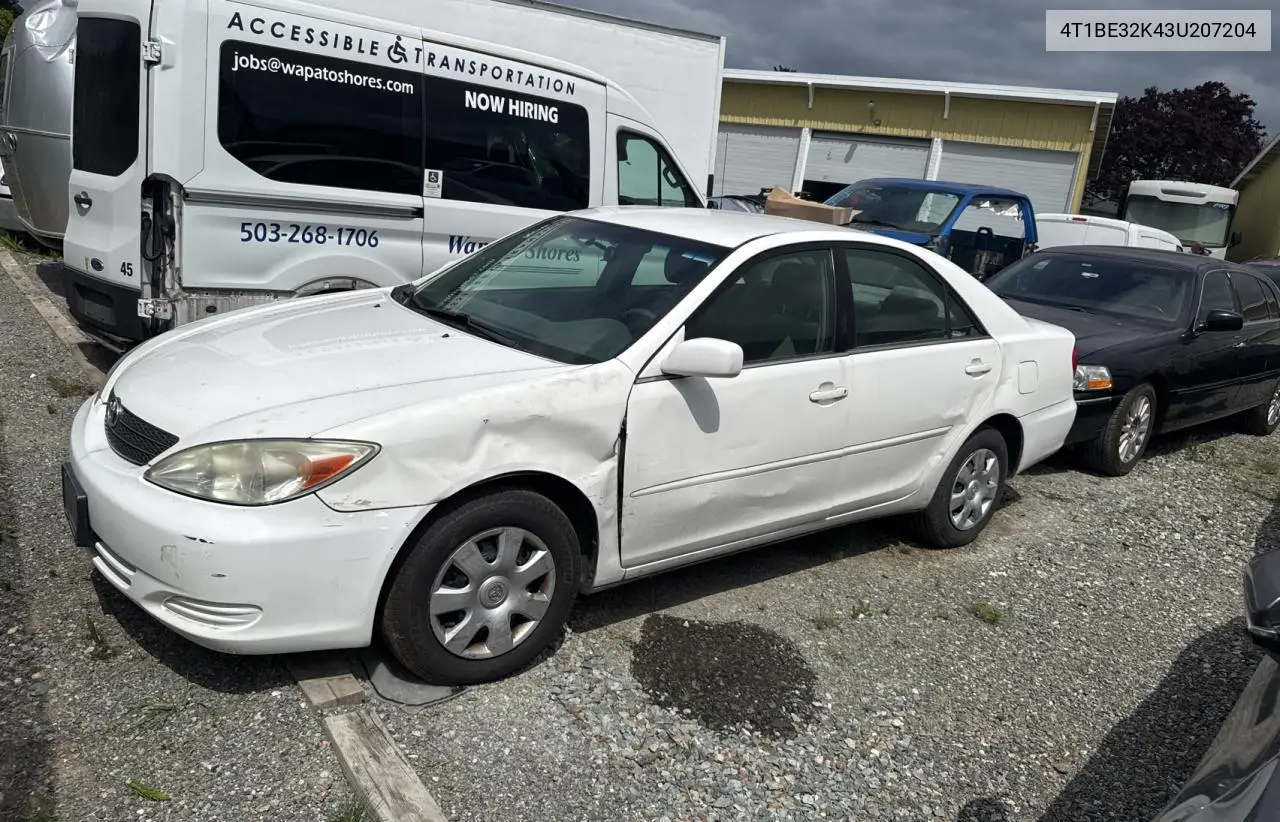 2003 Toyota Camry Le VIN: 4T1BE32K43U207204 Lot: 57167845