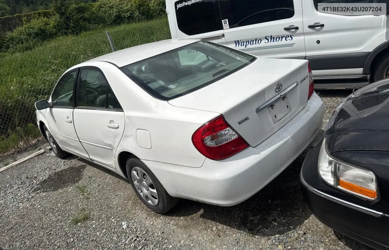 2003 Toyota Camry Le VIN: 4T1BE32K43U207204 Lot: 57167845
