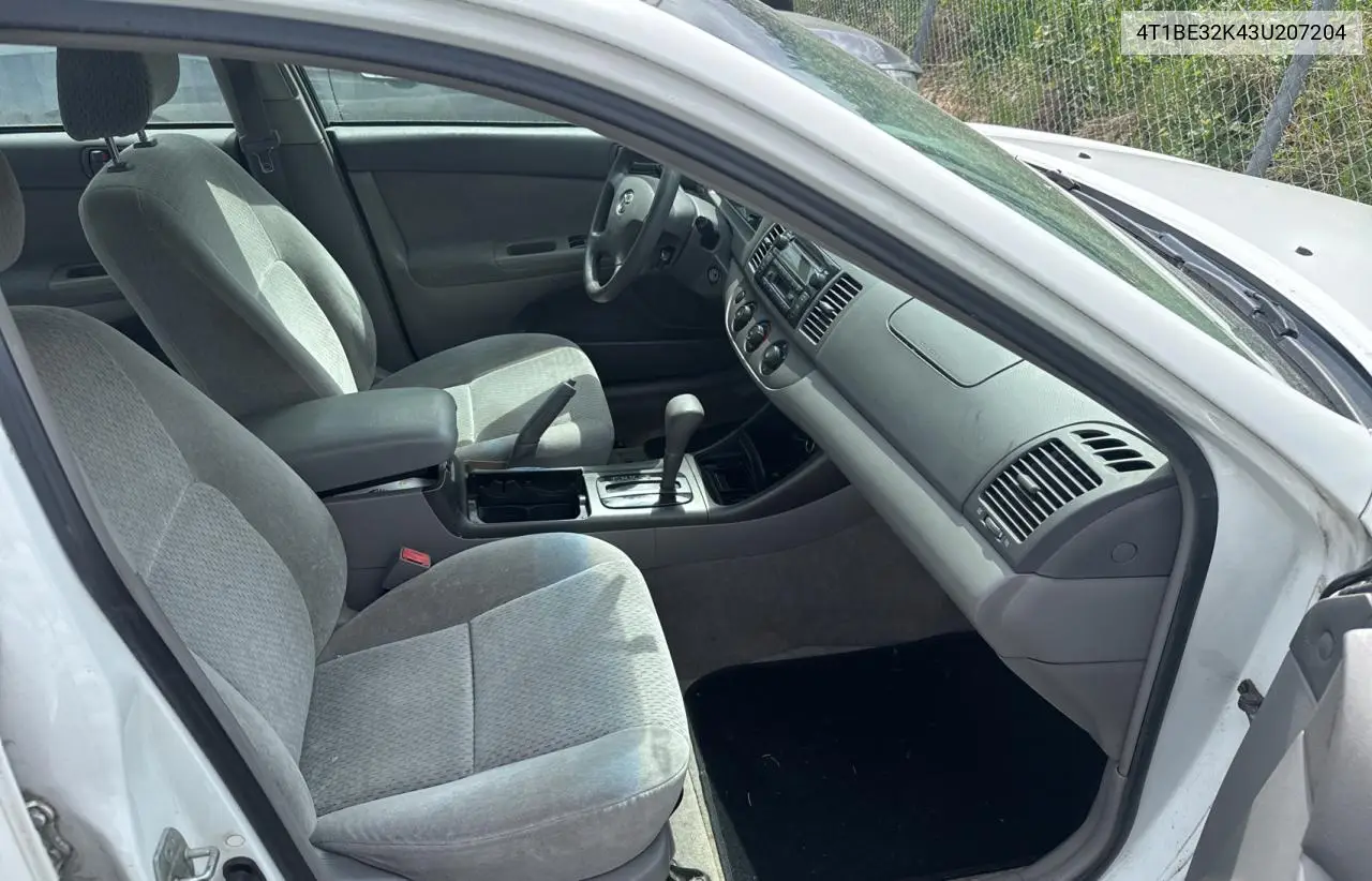 2003 Toyota Camry Le VIN: 4T1BE32K43U207204 Lot: 57167845