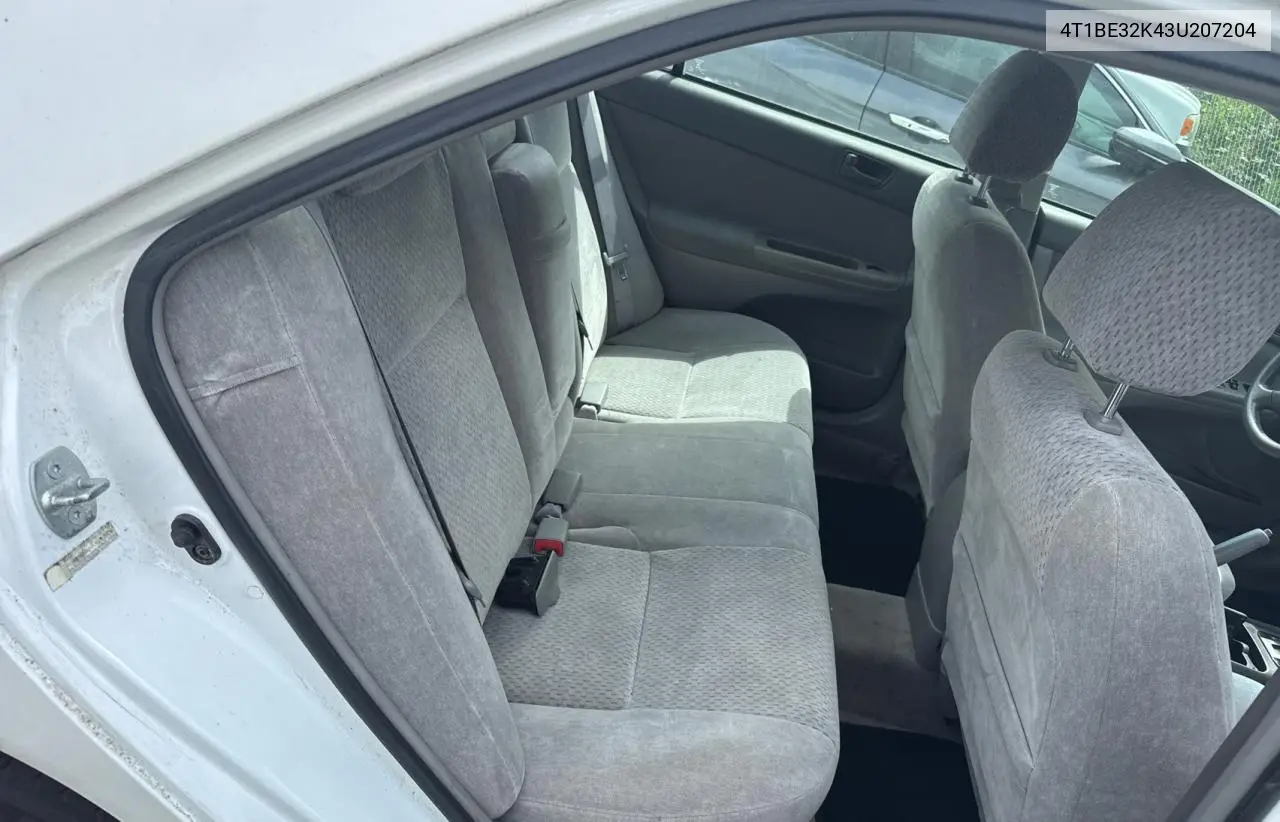 2003 Toyota Camry Le VIN: 4T1BE32K43U207204 Lot: 57167845