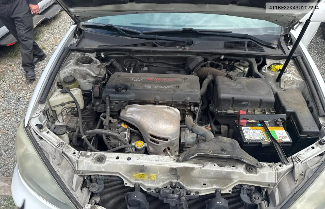 2003 Toyota Camry Le VIN: 4T1BE32K43U207204 Lot: 57167845