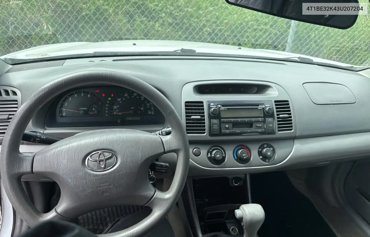 2003 Toyota Camry Le VIN: 4T1BE32K43U207204 Lot: 57167845