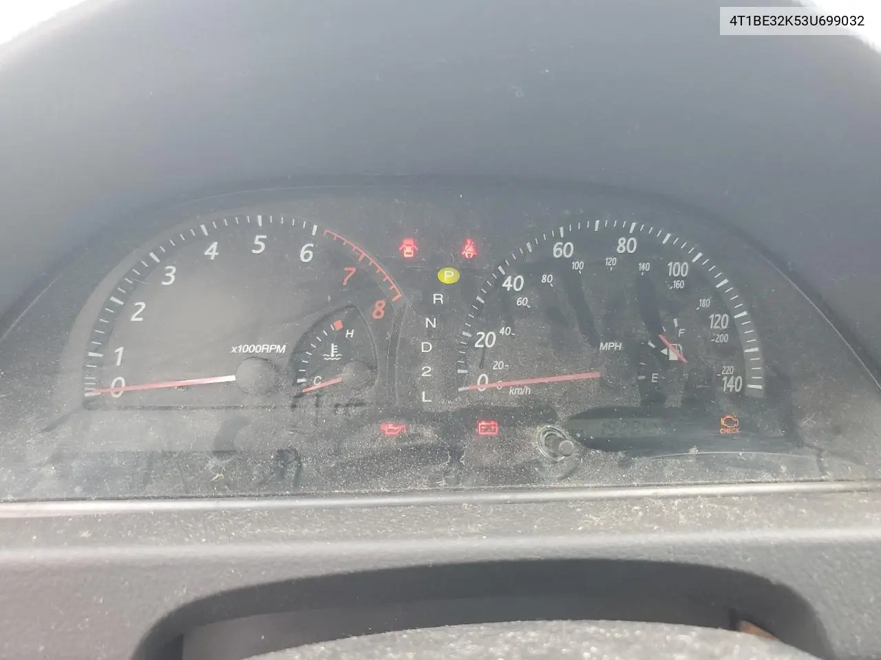 2003 Toyota Camry Le VIN: 4T1BE32K53U699032 Lot: 62203255