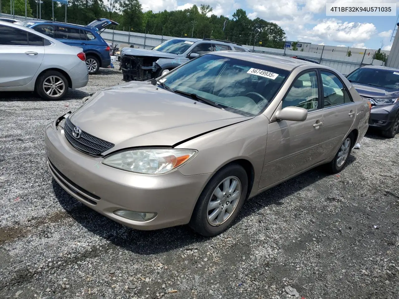 2004 Toyota Camry Le VIN: 4T1BF32K94U571035 Lot: 56749935