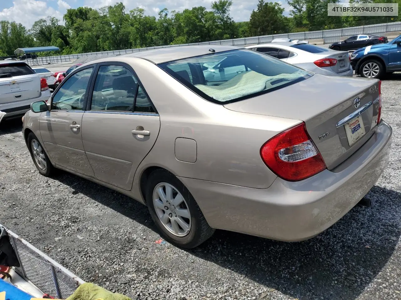 2004 Toyota Camry Le VIN: 4T1BF32K94U571035 Lot: 56749935