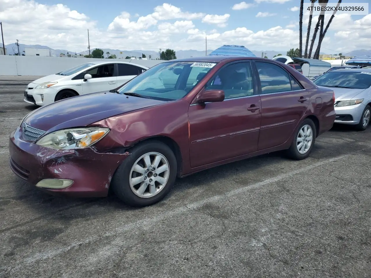 2004 Toyota Camry Le VIN: 4T1BE32KX4U329566 Lot: 56982045