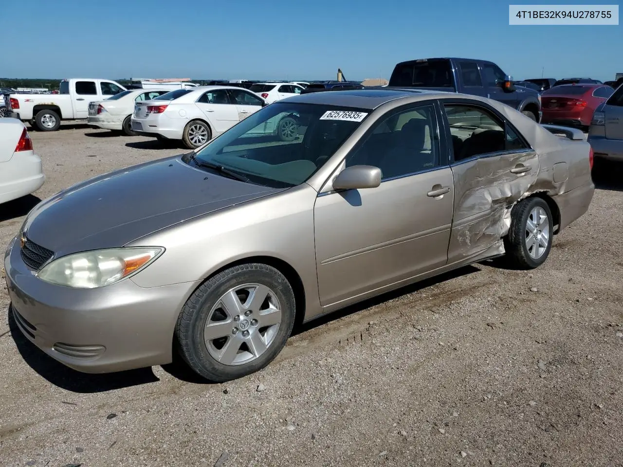 2004 Toyota Camry Le VIN: 4T1BE32K94U278755 Lot: 62576935