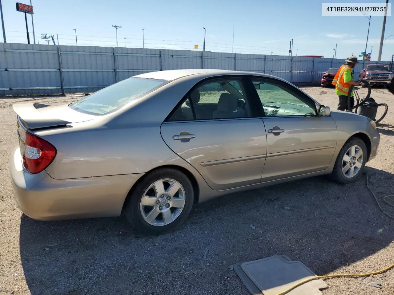 2004 Toyota Camry Le VIN: 4T1BE32K94U278755 Lot: 62576935