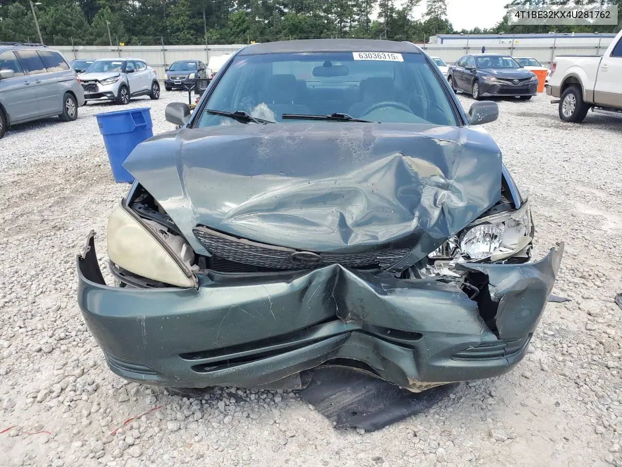 2004 Toyota Camry Le VIN: 4T1BE32KX4U281762 Lot: 63036315