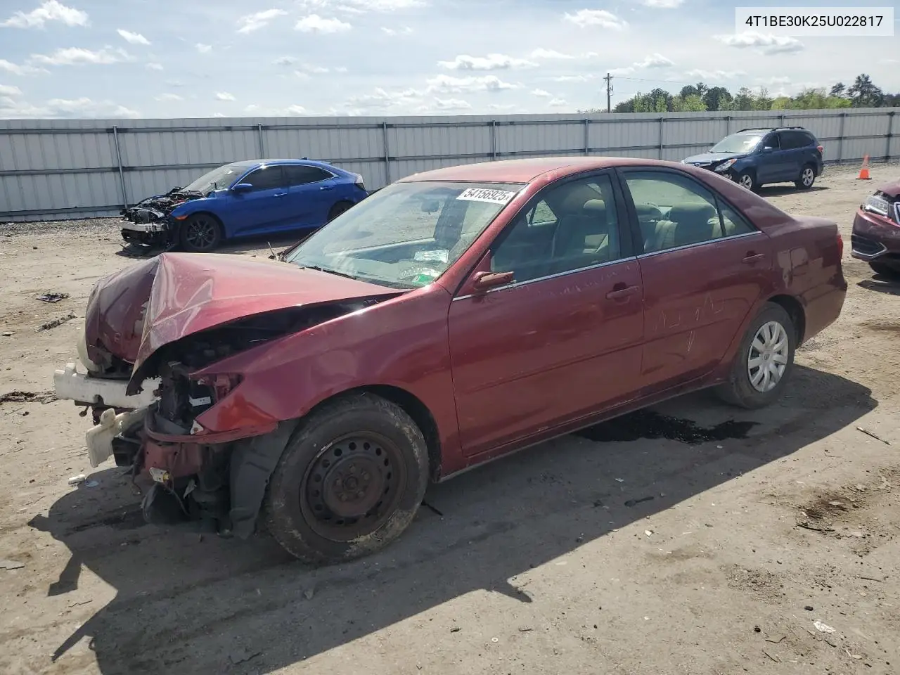 2005 Toyota Camry Le VIN: 4T1BE30K25U022817 Lot: 54156925