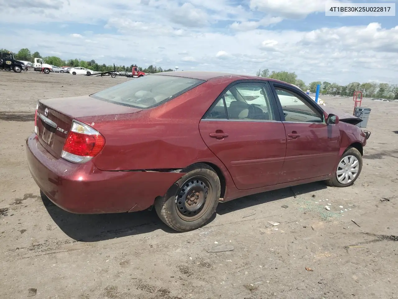 2005 Toyota Camry Le VIN: 4T1BE30K25U022817 Lot: 54156925
