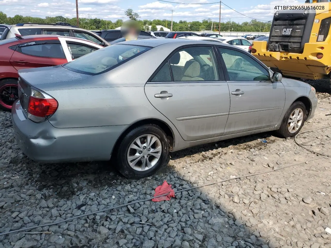 2005 Toyota Camry Le VIN: 4T1BF32K65U616028 Lot: 59087695
