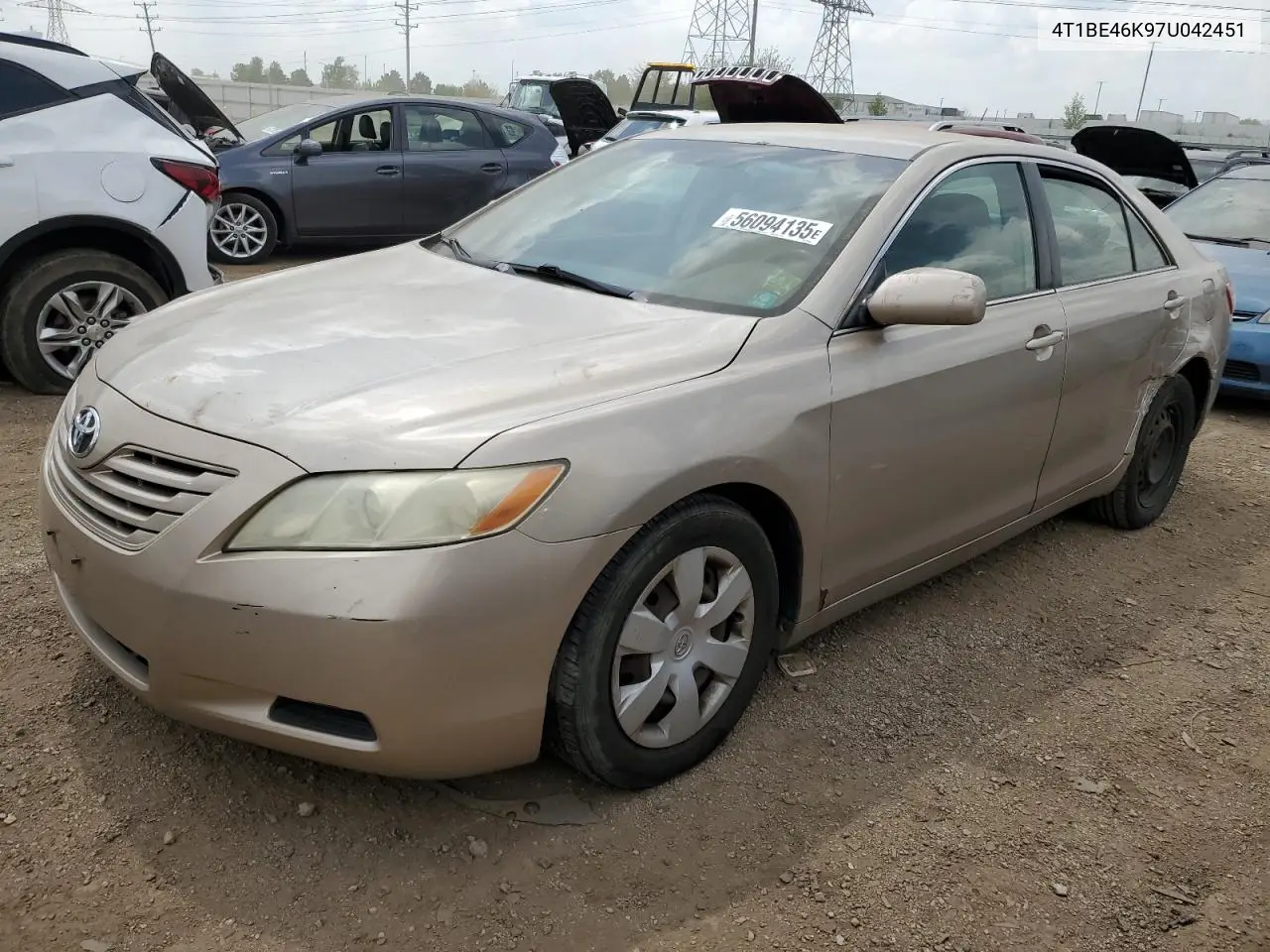 2007 Toyota Camry Ce VIN: 4T1BE46K97U042451 Lot: 56094135