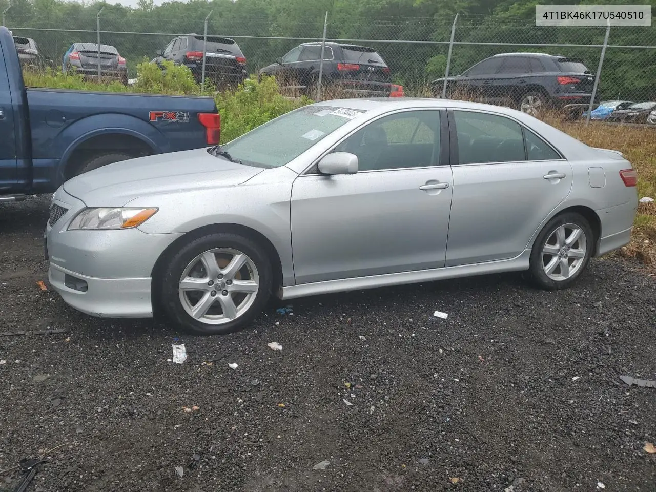 2007 Toyota Camry Le VIN: 4T1BK46K17U540510 Lot: 56784845