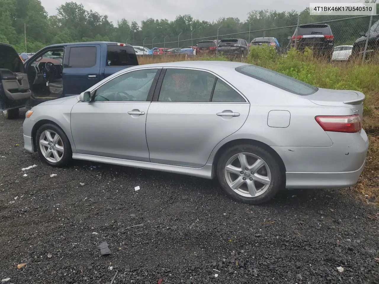 2007 Toyota Camry Le VIN: 4T1BK46K17U540510 Lot: 56784845