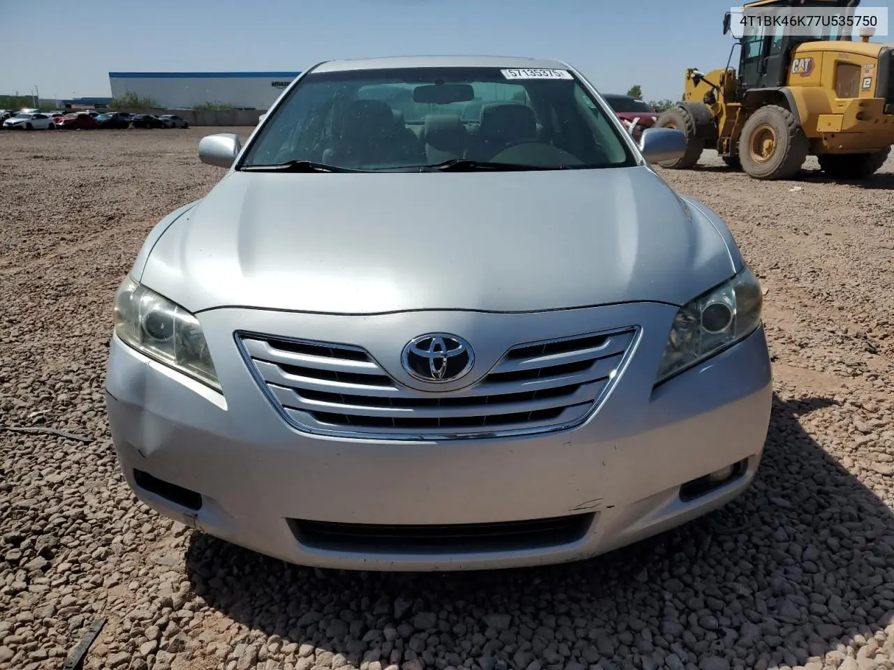 2007 Toyota Camry Le VIN: 4T1BK46K77U535750 Lot: 57135375