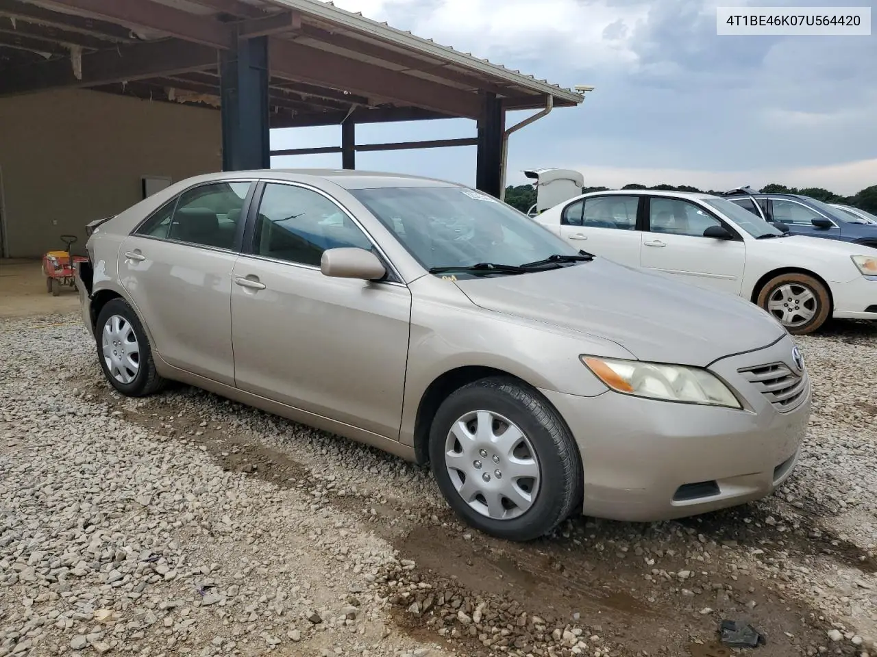 2007 Toyota Camry Ce VIN: 4T1BE46K07U564420 Lot: 62945545