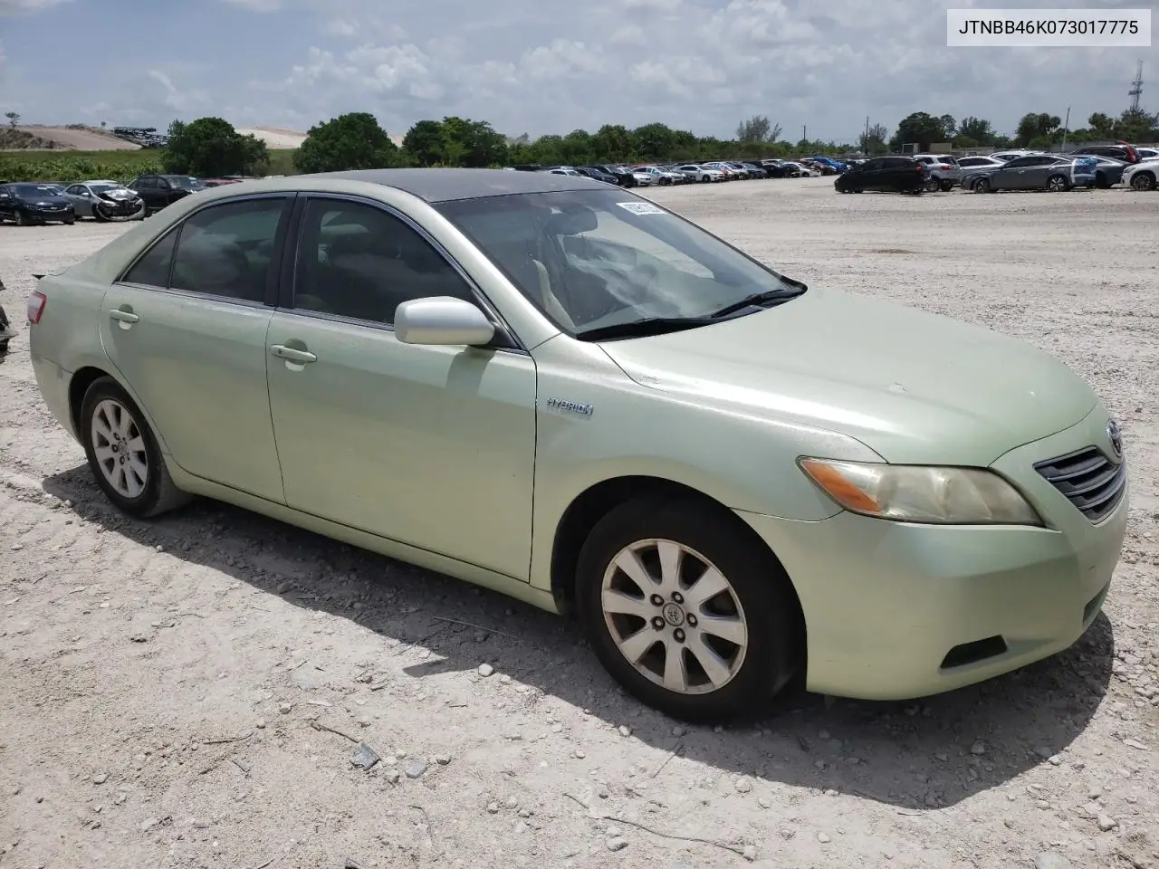 2007 Toyota Camry Hybrid VIN: JTNBB46K073017775 Lot: 62951225