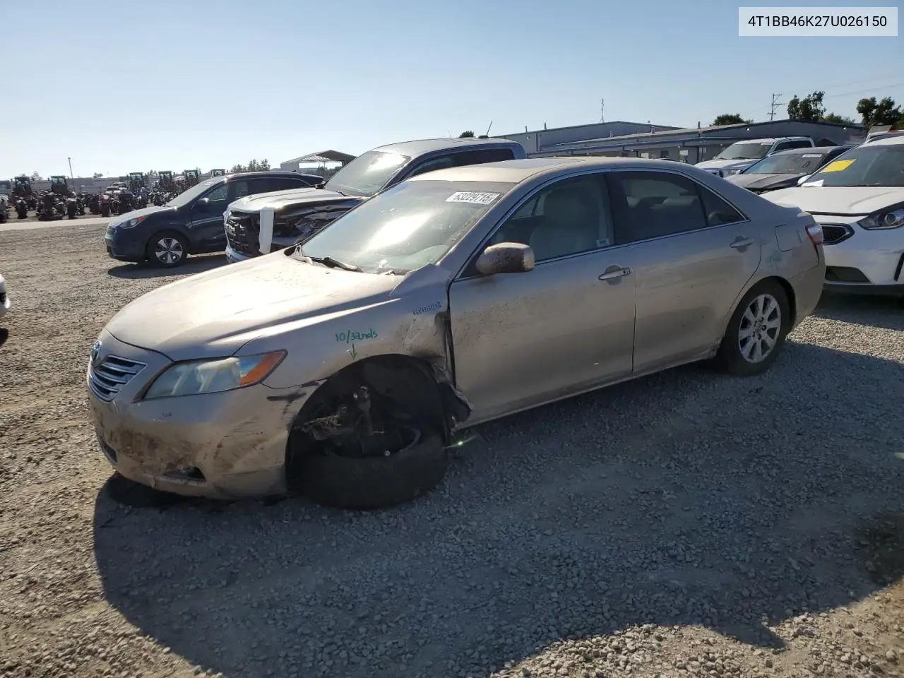 2007 Toyota Camry Hybrid VIN: 4T1BB46K27U026150 Lot: 63229715