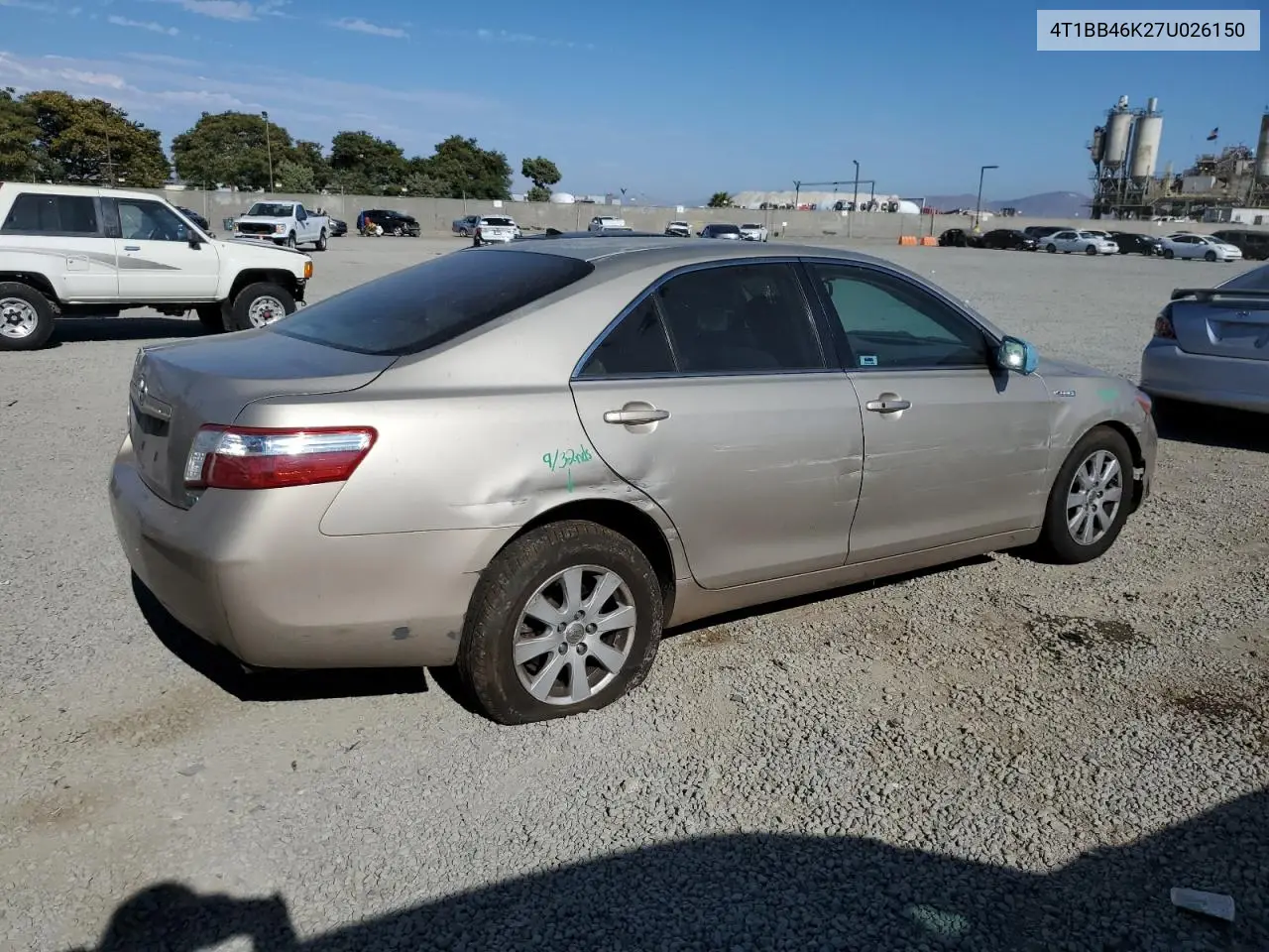 2007 Toyota Camry Hybrid VIN: 4T1BB46K27U026150 Lot: 63229715