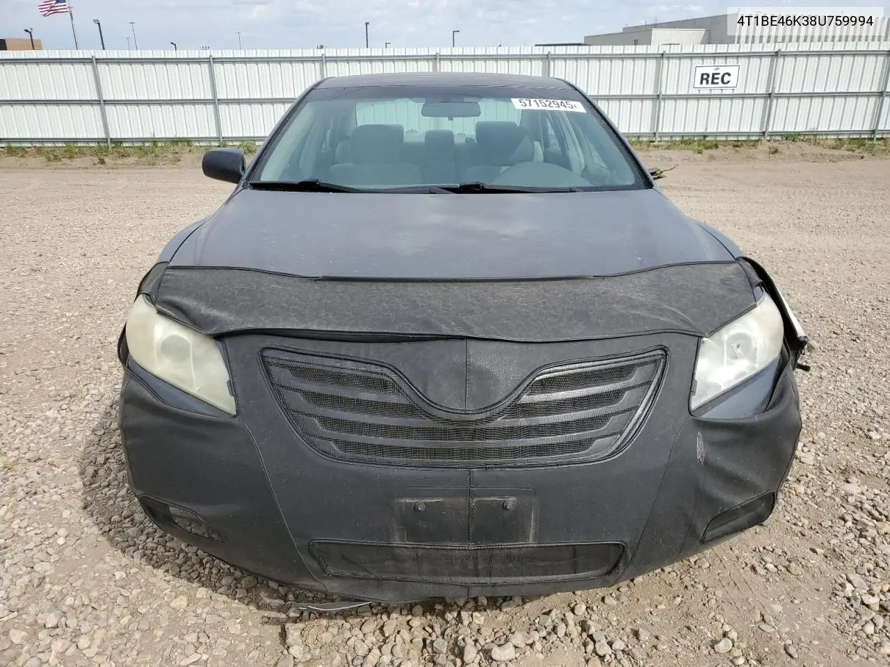 2008 Toyota Camry Ce VIN: 4T1BE46K38U759994 Lot: 57152945