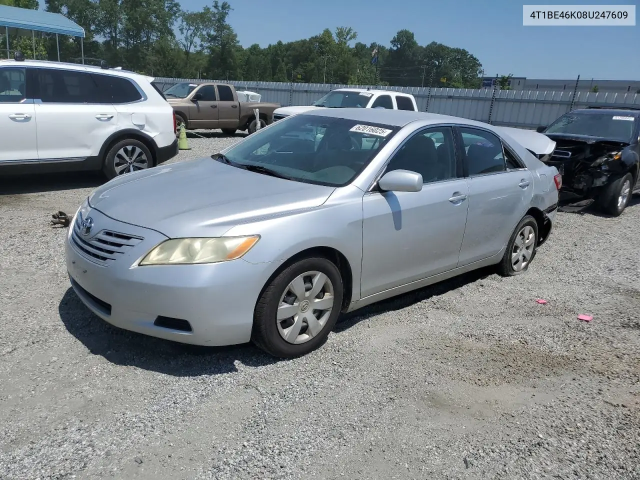 2008 Toyota Camry Ce VIN: 4T1BE46K08U247609 Lot: 62016025