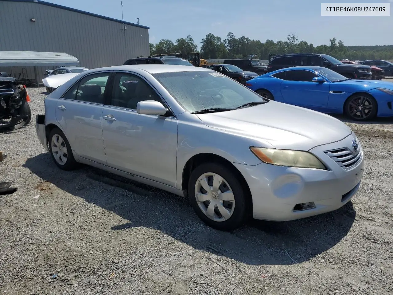 2008 Toyota Camry Ce VIN: 4T1BE46K08U247609 Lot: 62016025