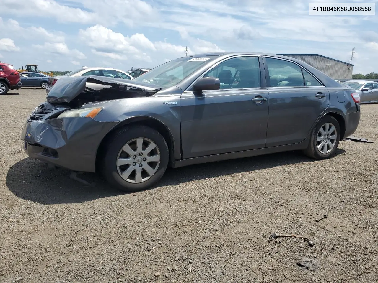 2008 Toyota Camry Hybrid VIN: 4T1BB46K58U058558 Lot: 62060055