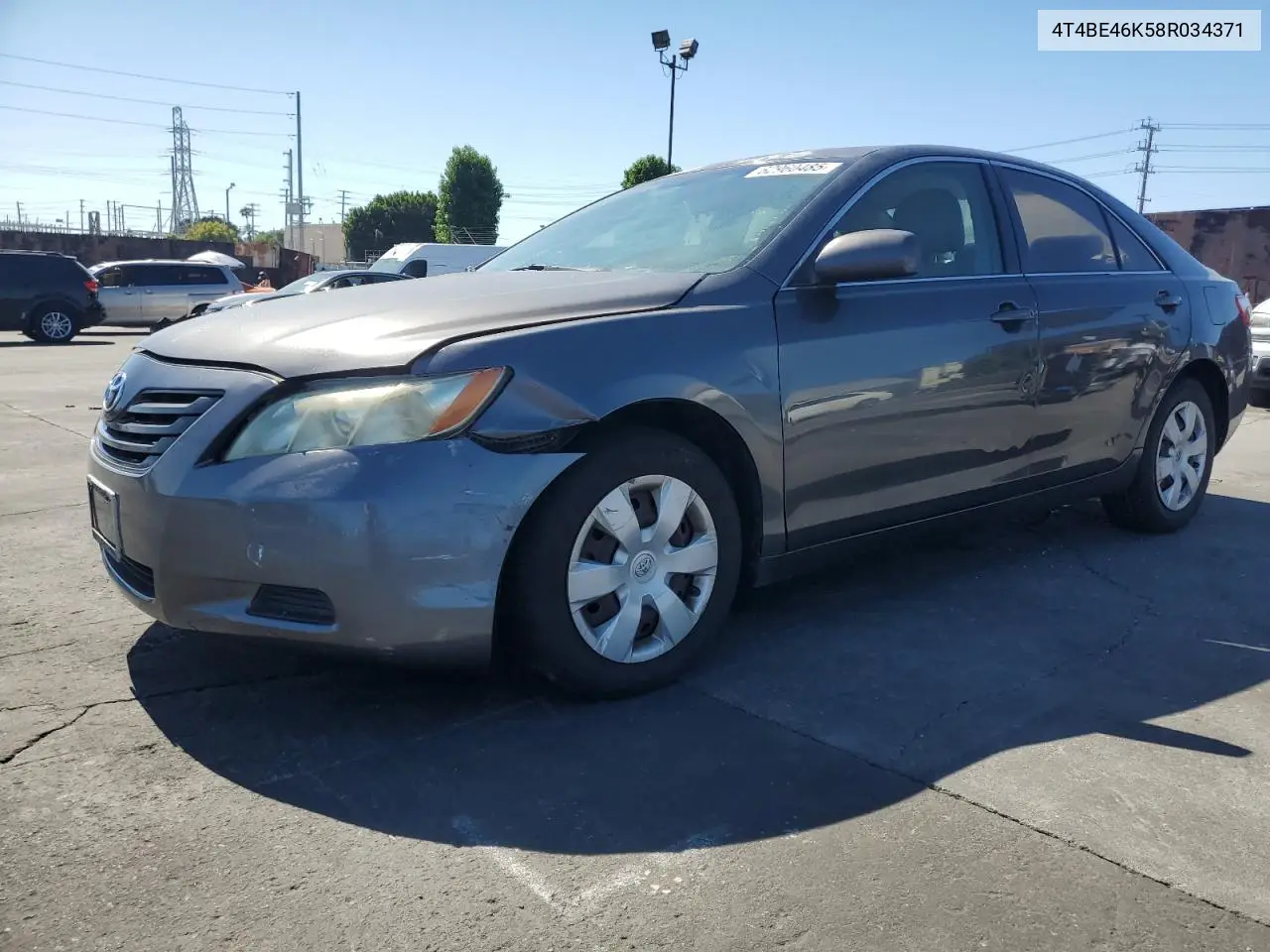 2008 Toyota Camry Ce VIN: 4T4BE46K58R034371 Lot: 62960485