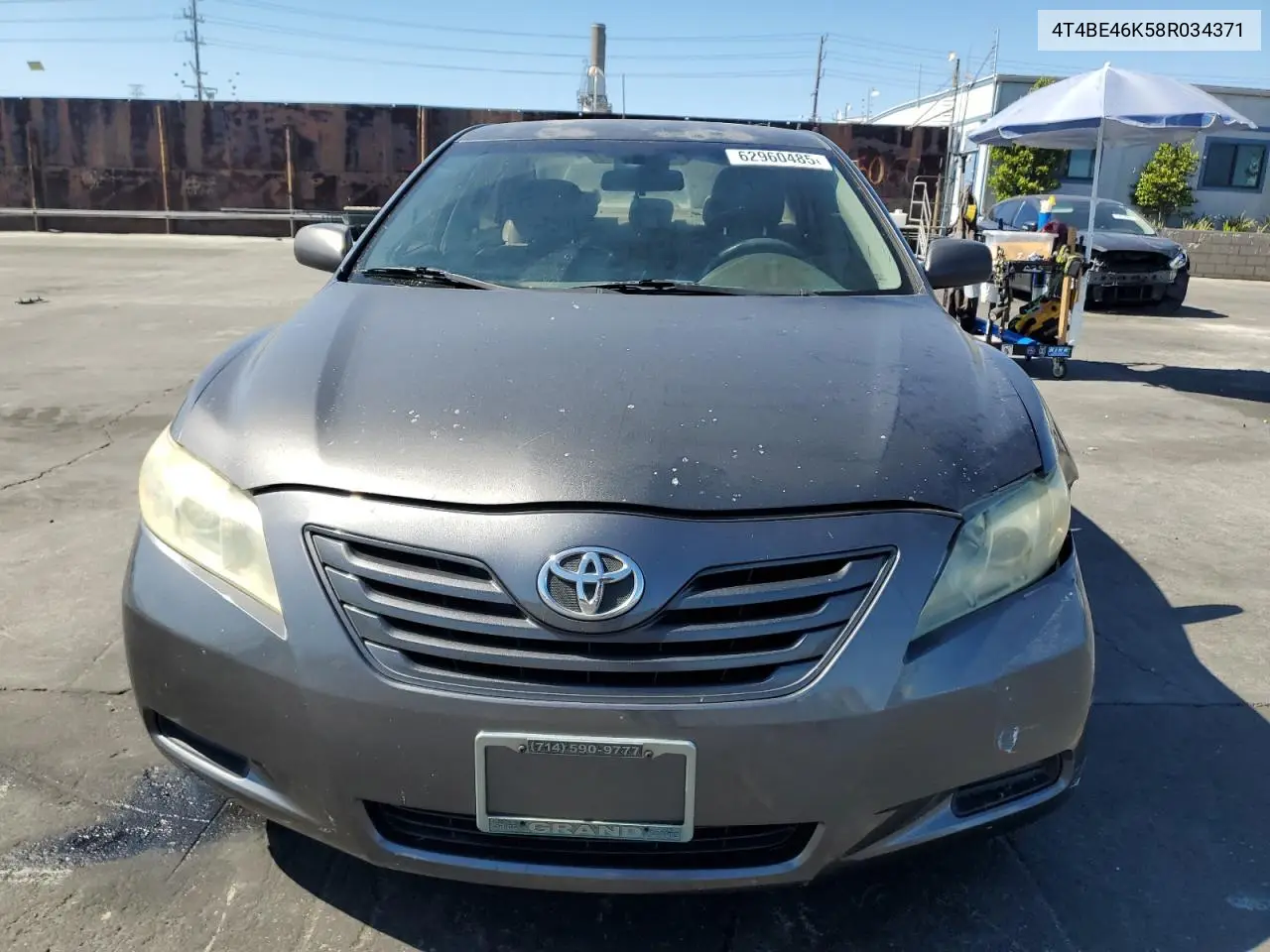 2008 Toyota Camry Ce VIN: 4T4BE46K58R034371 Lot: 62960485
