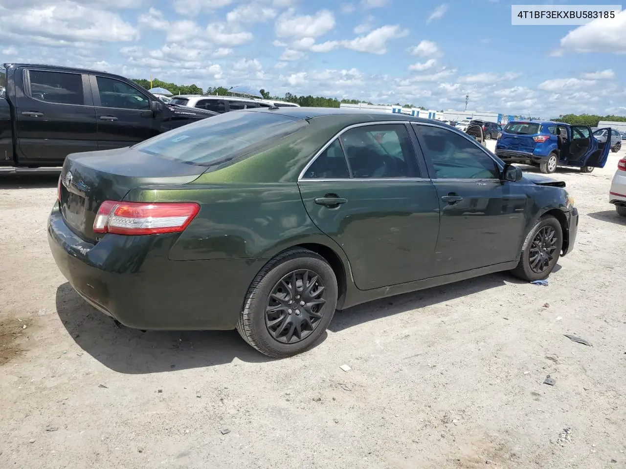 2011 Toyota Camry Base VIN: 4T1BF3EKXBU583185 Lot: 58826885