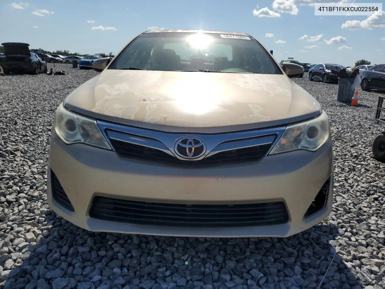 4t1bf1fkxcu022554 4T1BF1FKXCU022554 2012 Toyota Camry Base