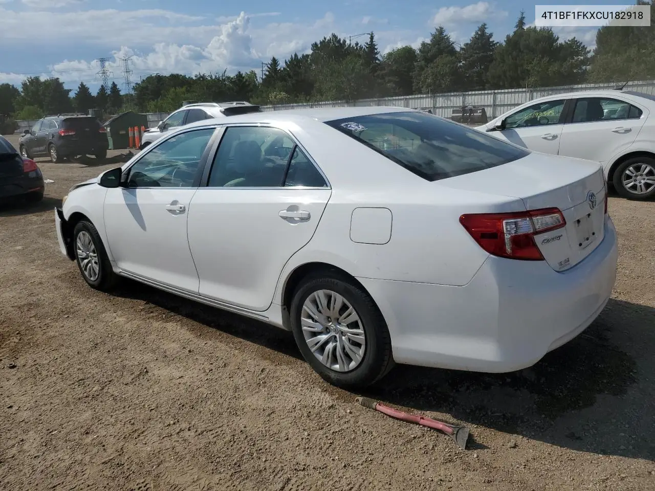 2012 Toyota Camry Base VIN: 4T1BF1FKXCU182918 Lot: 62596245