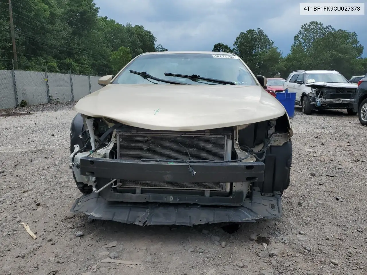 2012 Toyota Camry Base VIN: 4T1BF1FK9CU027373 Lot: 62672155