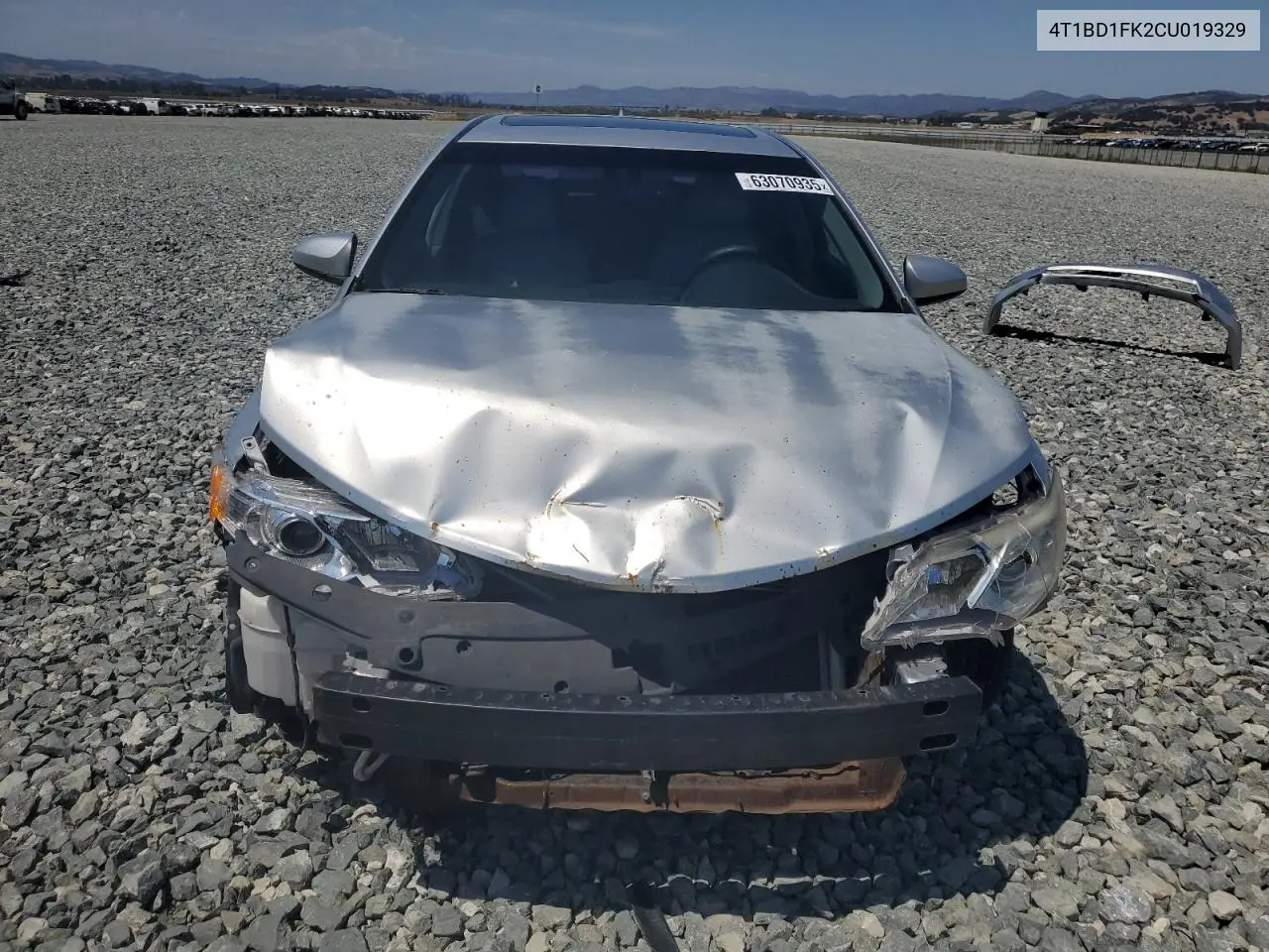 2012 Toyota Camry Hybrid VIN: 4T1BD1FK2CU019329 Lot: 63070935